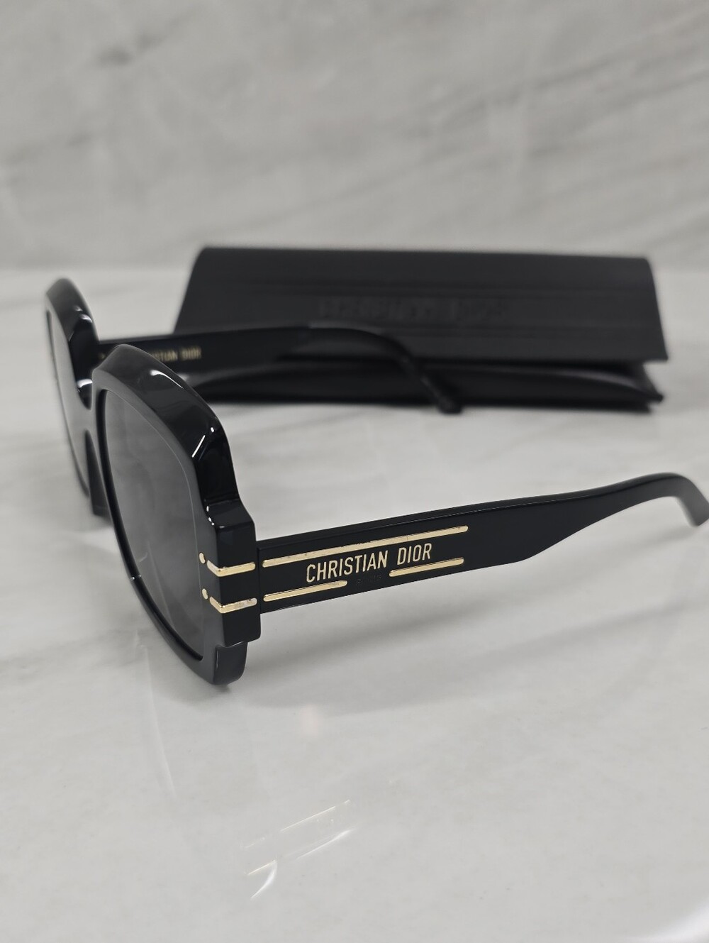 Dior Black Oversized Square Sunglasses - Picture 2 of 14
